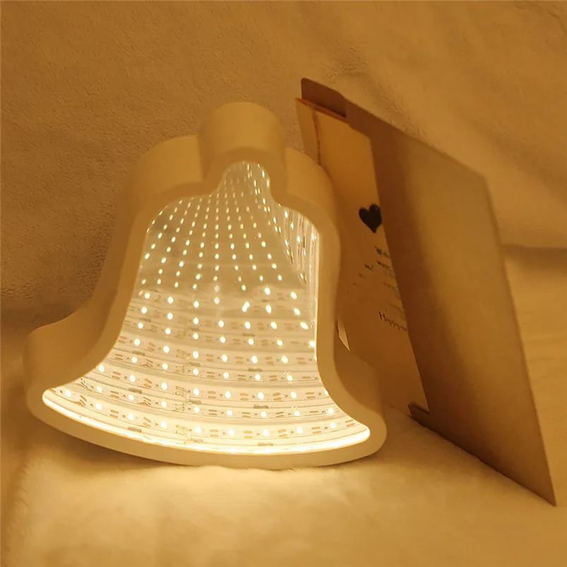  LED Night Light Space-time Mirror Tunnel Lamp Holiday Home Decor Night Light Led Garland Light Luces 40DC1206