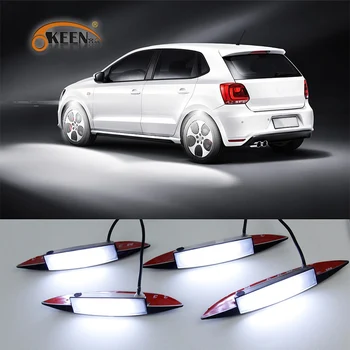

OKEEN 4pcs LED Wheel Eyebrow Neon Lights Fender Under Side Lamp 3 Modes Flash Strobe Breath Decorative Atmosphere