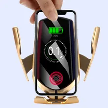 Умный индукционный Автомобильный держатель для телефона, Беспроводная зарядка, автомобильный держатель, Bluetooth позиционирование, автомобильное зарядное устройство для iPhone Xs Max XR samsung