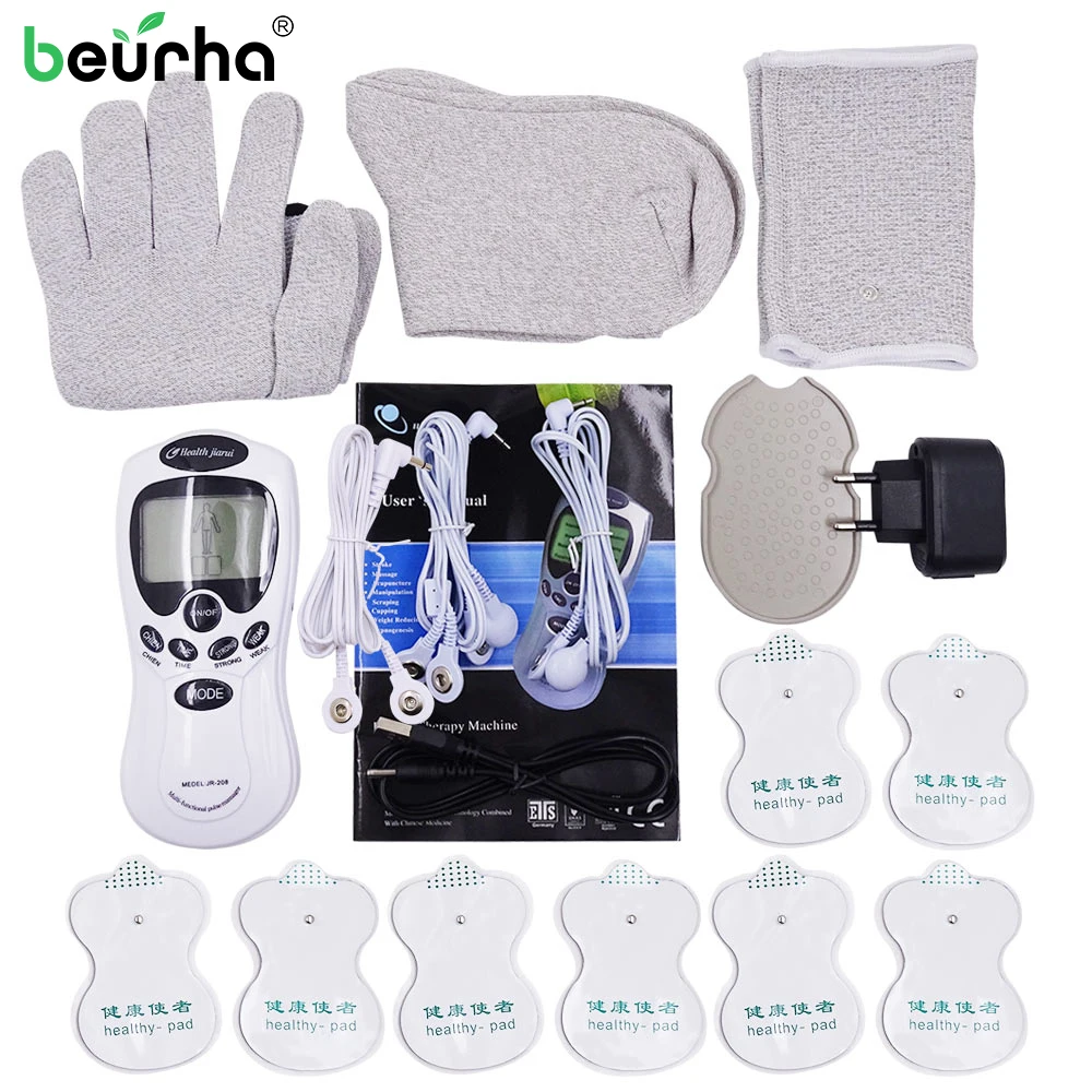 1 Set Dual Channel 8 Tens Unit Electronic Therapy Body Neck Massager
