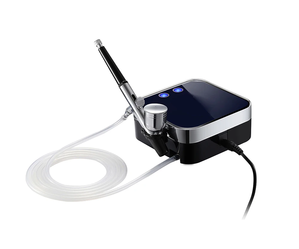 Reabastecimento da Pele Kit de Maquiagem com Compressor Chegada Mais Recente Airbrush 0.3mm Aerográfico Rosto Ferramenta ue - Eua Reino Unido au Plug Padrão Pro 17 Chegada mais recente airbrush kit de maquiagem