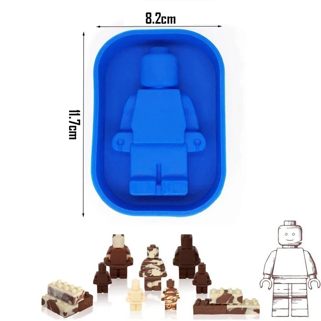 blaas gat Houden Kan weerstaan Lego Siliconen Mal Mini Figuur Robot Vorm Taart Tools Gaten Lego Ice Cube  Tray Mold Chocolate Cake Jelly Jello Fondant mallen - AliExpress Huis & Tuin