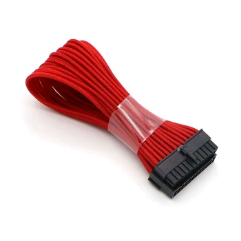 

UL 1007 18AWG Muticolor Color Single Sleeved Motherboard ATX 24Pin Male to Female Power Extension Cable.