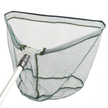 

Triangular Folding Fishing Landing Net Aluminum 3 Section Extending Pole Handle green
