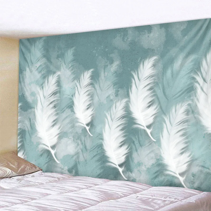 

Pretty Feather Landscape Printed Large Wall Tapestry Cheap Hippie Hanging Bohemian Wall Tapestries Mandala Wall Art Decor