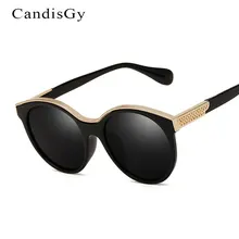 Moda gafas de Sol Mujeres Ronda OJO de Gato 2017 Nueva Corea Del Diseñador de la Marca Señora de la Mujer gafas de Sol UV400 Femenino