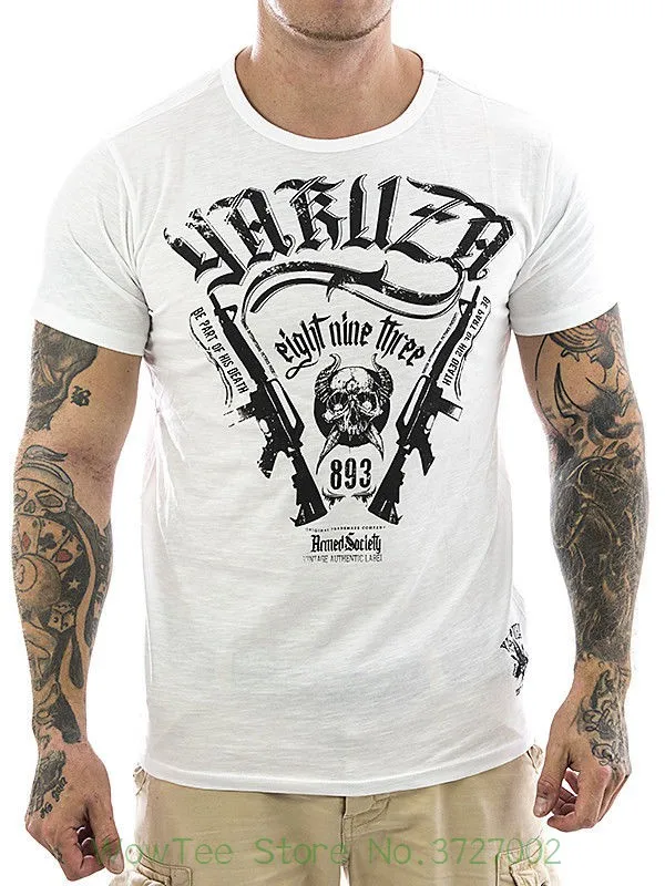 

Yakuza Shirt Armed Society 10006 Wei  Neu M  Nner T-shirt Gr Xl Summer New Men Cotton T shirt New fashion Tee shirt