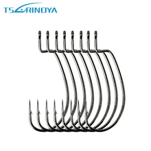 Tsurinoya 8 шт./пакет разрыв червь Рыбалка Кривошип крюк Sharp приманка С рыболовным крючком; 3 размера; 2/0#1/0#1