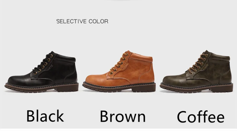 CcharmiX/мужские теплые зимние ковбойские ботинки с мехом; кожаные ботильоны; мужские осенние водонепроницаемые рабочие ботинки; повседневная мужская обувь