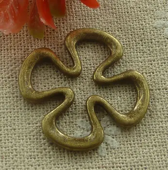 

66 pieces bronze plated flower connectors 30x30mm #2105