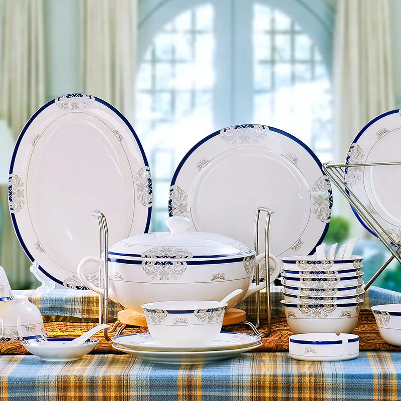 Factory direct high grade bone china tableware suit Continental 56