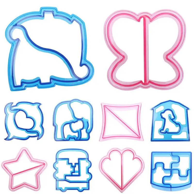 

Ten Animals shapes Lunch DIY Sandwiches Cutter Mould Food Cutting Die Bread Biscuits Mold Children Baking Tools plastics Mould