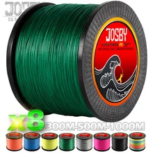 Josby 300m 500m 1000m 8 fios 10-78lb novo pe trançado fio de pesca multifilamento super forte linha de pesca japão multicor