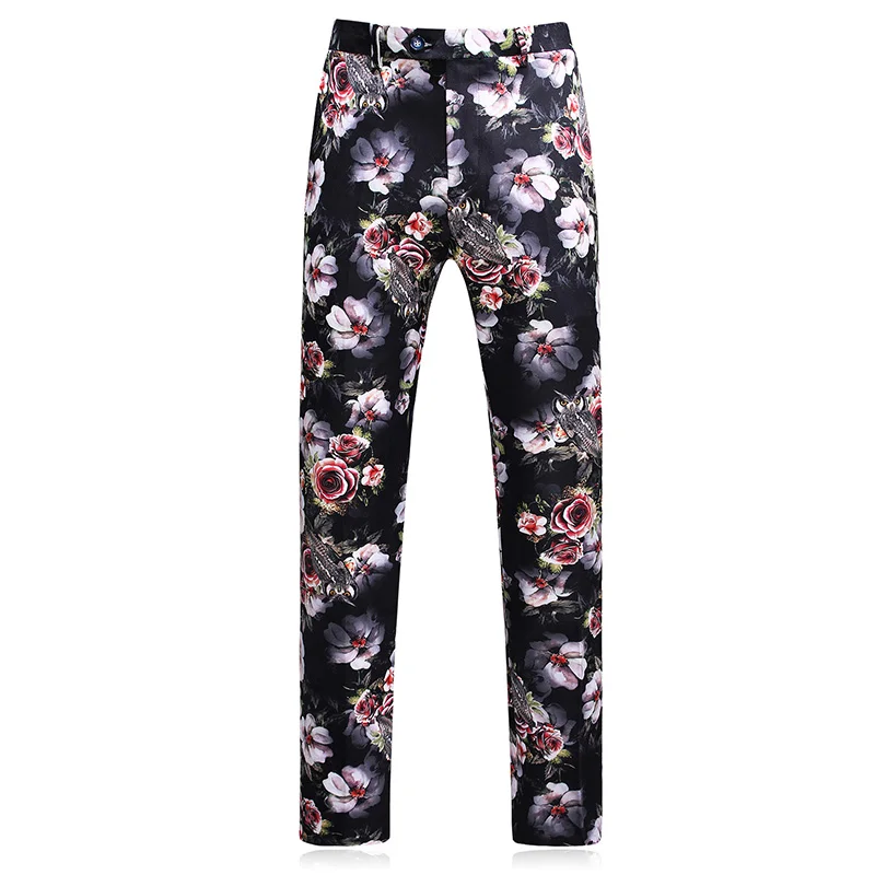 Flower Suit Men 2018 New Arrival High Quality Wedding Party Casual Slim Suits