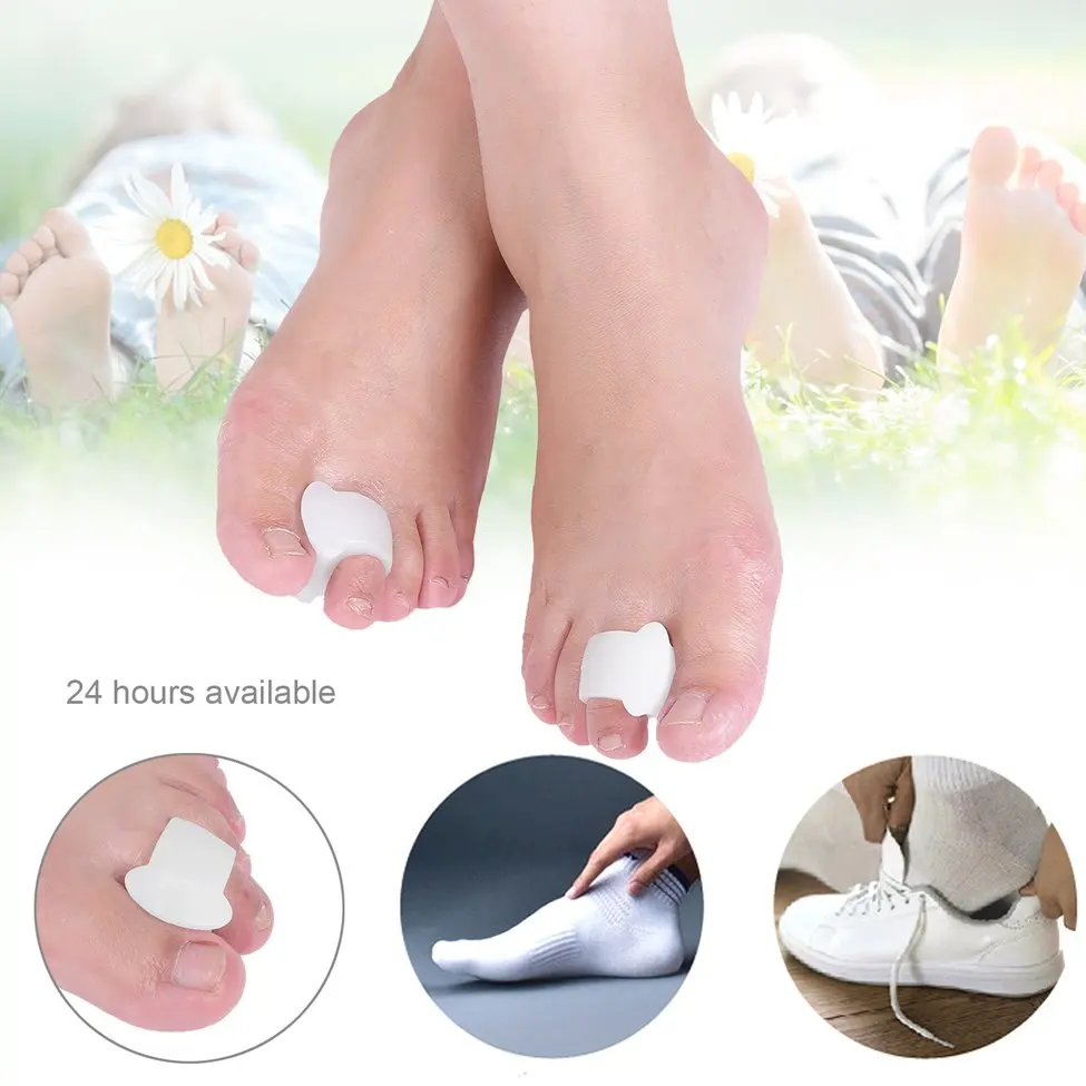 5Pcs Unisex Gel Toe Separators Orthotics Stretchers Hallux Valgus Bunion Straightener Foot Care