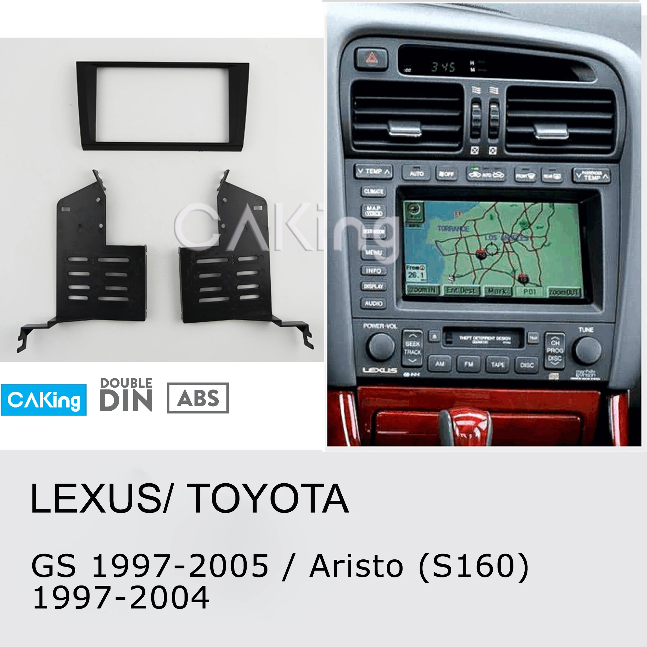 

Car Fascia Radio Panel for Lexus GS 1997-2005;Toyota Aristo (S160) 1997-2004 Dash Kit Install Facia Plate Adapter Cover Bezel