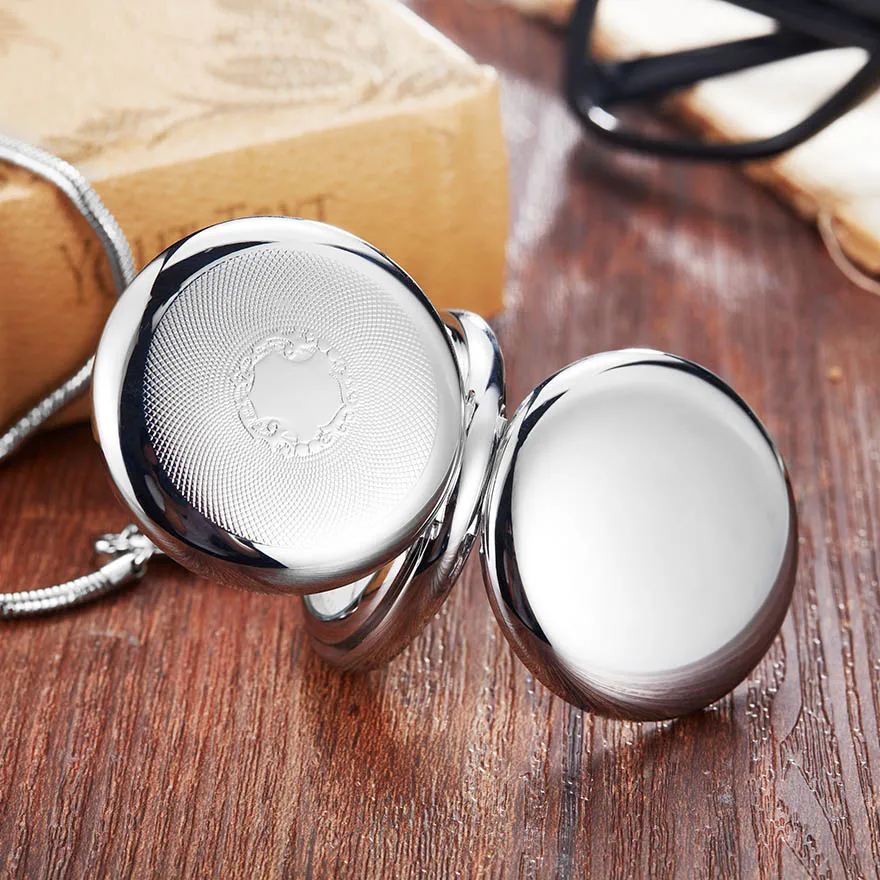 Роскошные Серебристые Механические карманные часы с цепочкой ручной Ветер медный золотой брелок часы без батареи мужские римские цифры часы