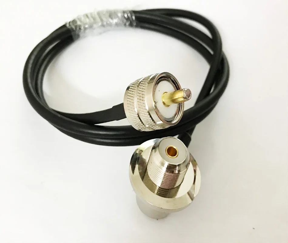 Разъем SO239 UHF Female к PL259 Male для автомобильной мобильной радиоантенны RG58
