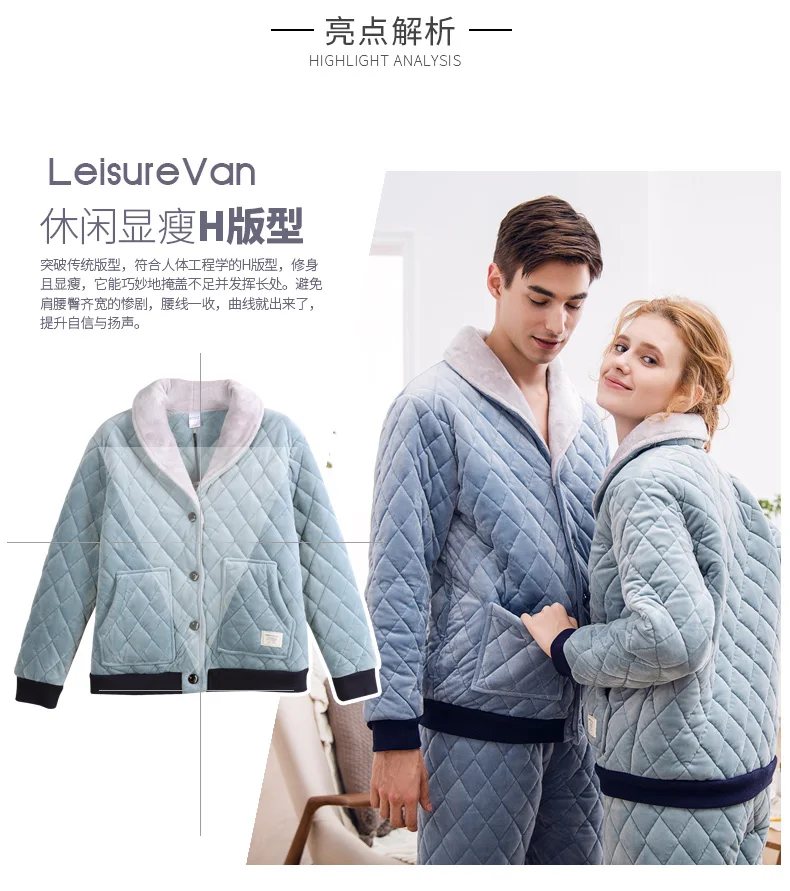 Couple Night Suits Men And Women Thick Velvet Pajamas Sets Winter Sleepwear Home Wear Warm Pajamas Couple Matching Pajamas