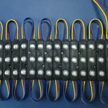 5050 3 светодиодный rgb один цвет белый черный корпус впрыска светодиодный IP67 водонепроницаемый светодиодный модуль рекламы DC12V 0,75 W с объективом