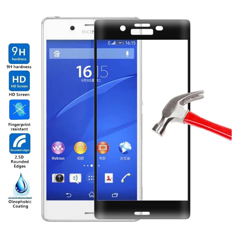 9H 2.5D полное покрытие закаленное стекло для Sony Xperia X / XP закаленная Защитная пленка