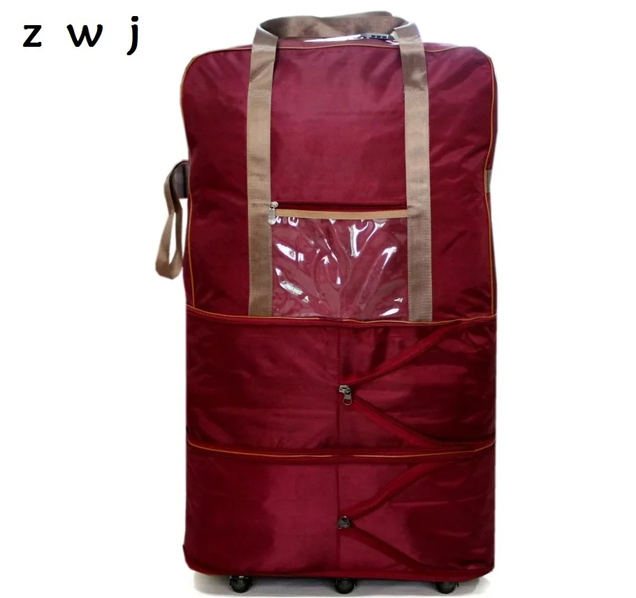 Large capacity Oxford cloth travel bag/folding suitcase/ 36 inch Rolling luaggein Rolling
