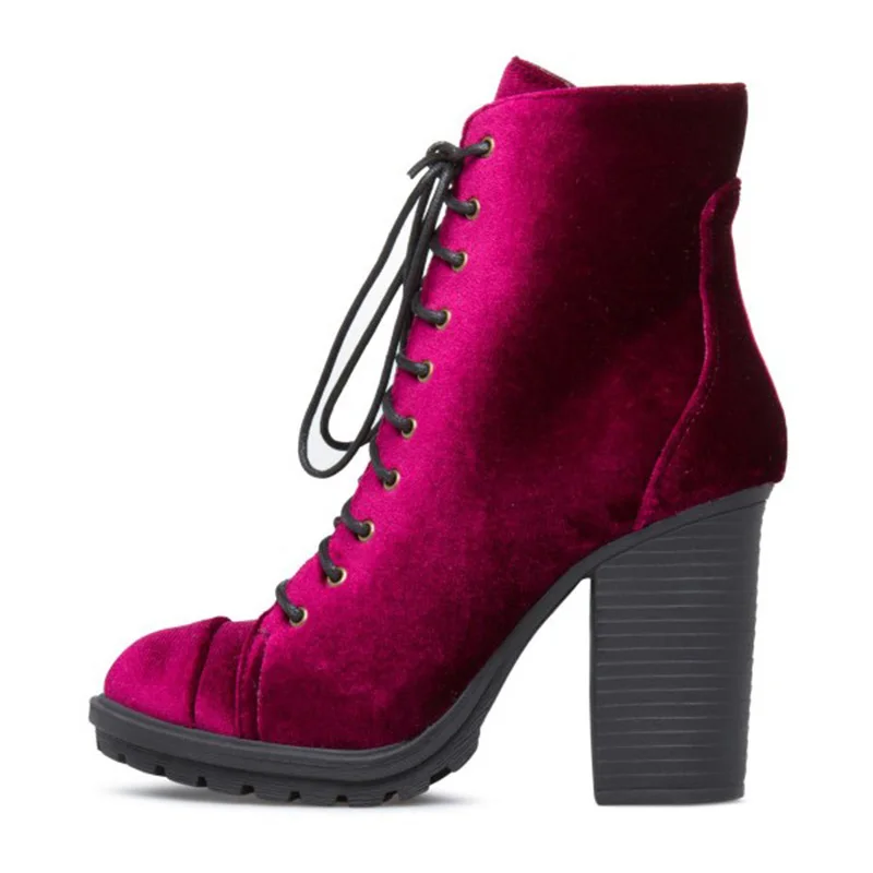 women_s_maroon_chunky_heel_lace_up_boots_suede_round_toe_ankle_boots01