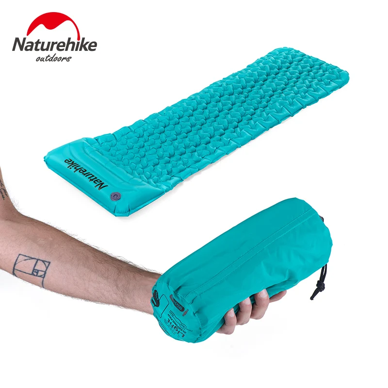 Promo  Naturehike Ultralight Outdoor Sleeping Pad Inflatable With Pillow Tent Mat Moisture-proof Mattress 