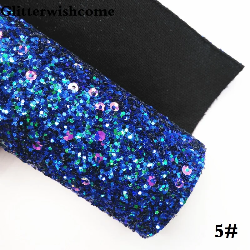 Glitterwishcome 21X29 см A4 размер с эффектом блестящей кожи лист, блеск винил для Луки, GM028A - Цвет: 5