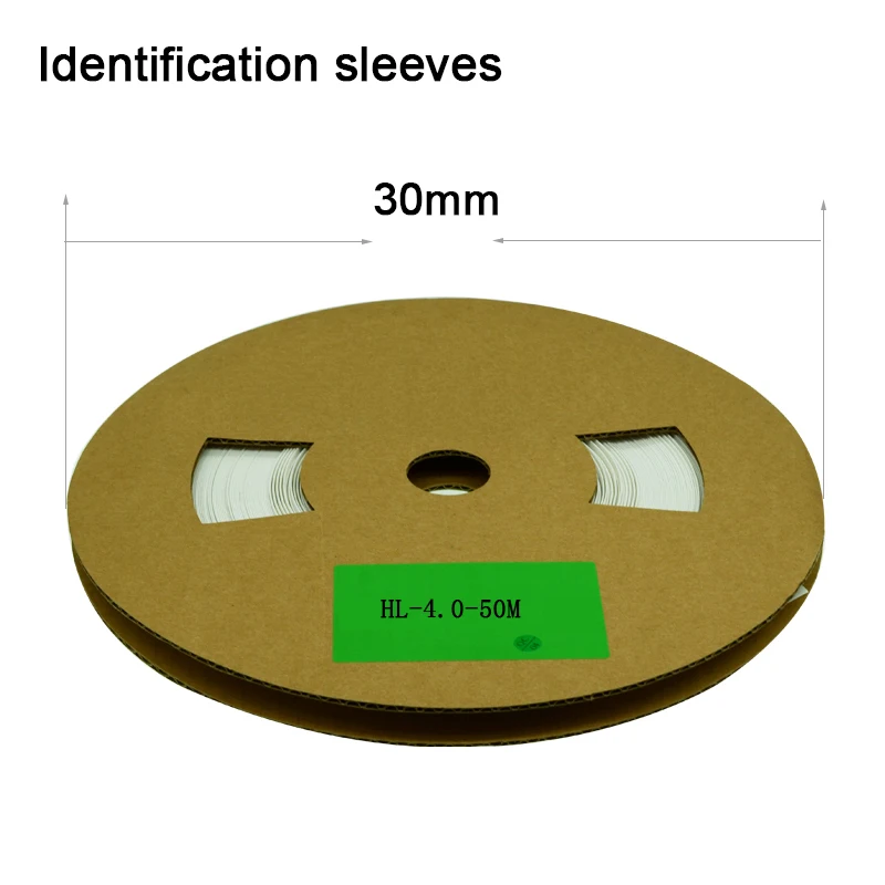 

4.0mm Identification sleeves Marker sleeves, Marker wire Heat shrinkable tube heat shrink tubing Insulation casing, Length 50M,