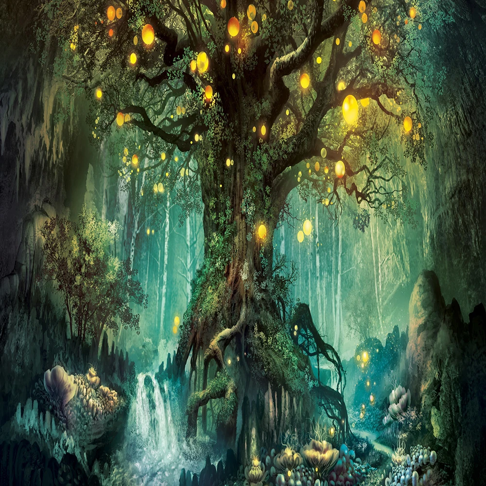 

5D Diy Diamond Painting Full Round Diamond Embroidery Scenery Firefly Tree Picture Of Rhinestones Daimond Painting Volledig