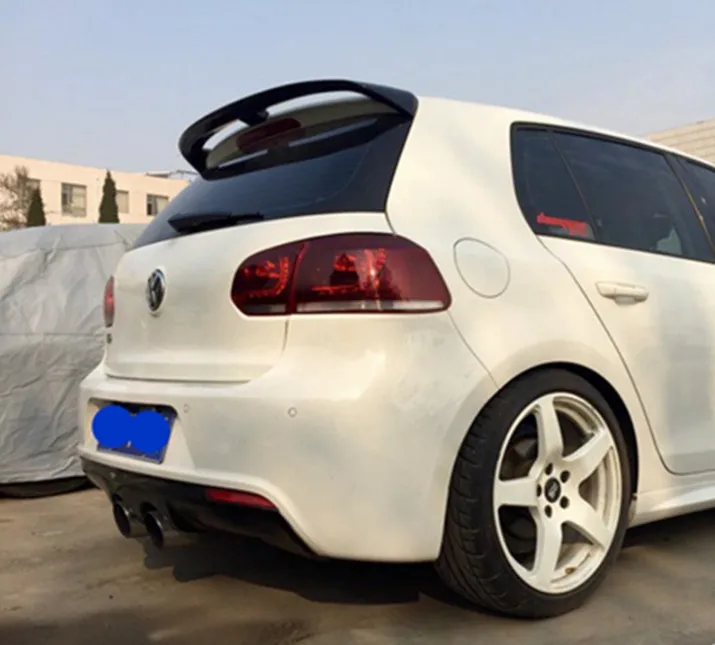 

ABS Plastic Material Unpainted Color Rear Trunk Wing Lip Spoiler Car Accessories For Golf 6 2010 2011 2012 2013