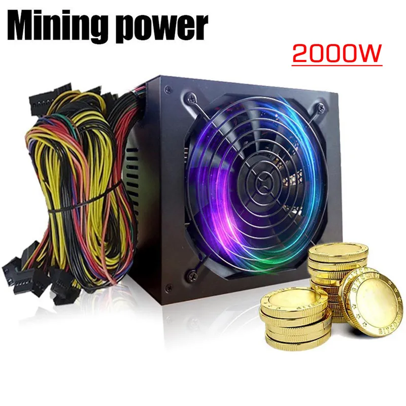 1 قطعة الذهب eth btc التعدين امدادات الطاقة atx sata ide دعم 8 gpu ethereum pc امدادات الطاقة لجهاز مينر آلة