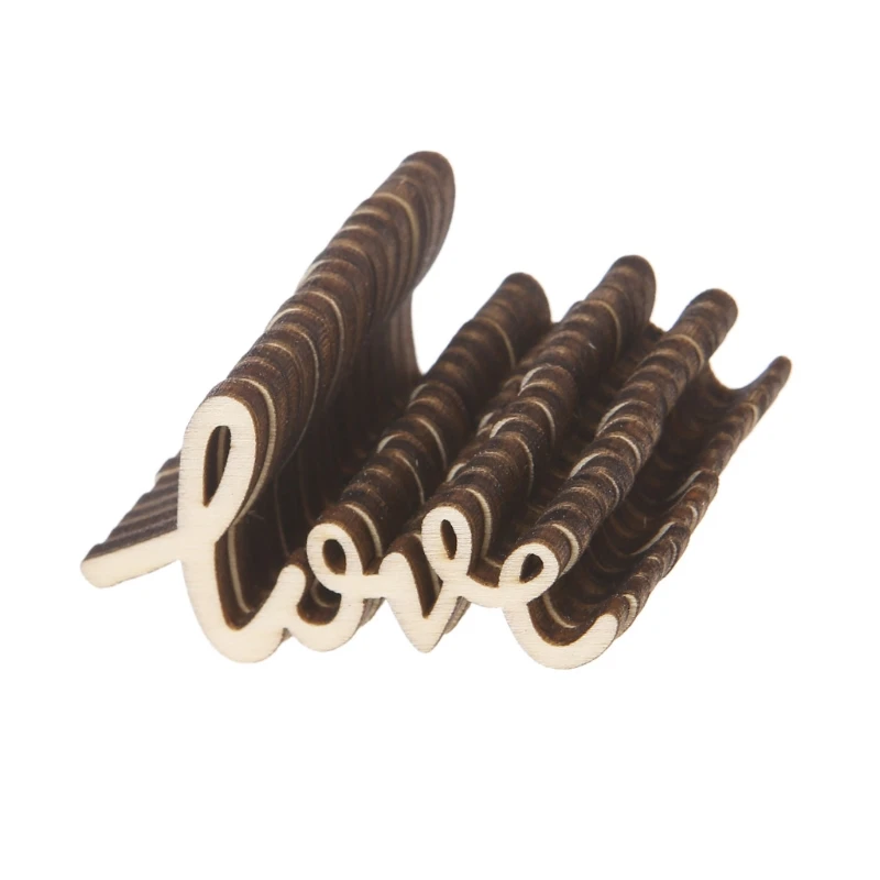 

15Pcs/set Wooden LOVE Table Confetti Scatter Vintage Rustic Wedding Party Decor