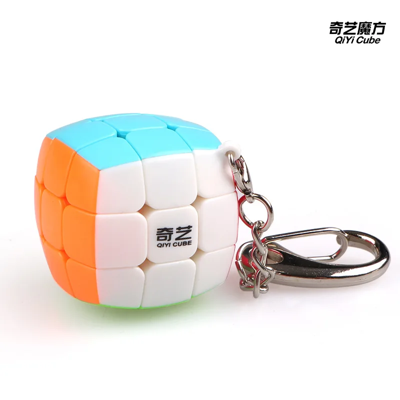 

Newest Qiyi 3cm Mini 3x3x3 Speed Keychain Magic Cube Mini Twist Puzzle Cube Fidget Toys Gift Smart Key Ring Decoration Cute