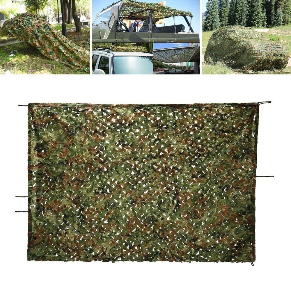 

Woodland Camo Netting Camping 2x3m Military Training Photography Camouflage Net Blinds for Hunting Shooting Sunscreen Sunshade