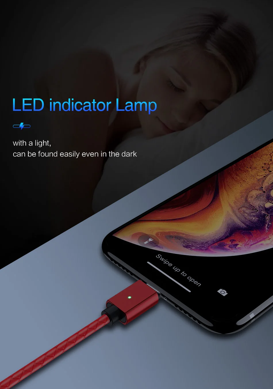 KISSCASE 1 м Магнитный зарядный кабель Micro USB кабель для iPhone XR XS MAX X магнит Зарядное устройство USB Дата Тип C Кабели шнур с светодиодный