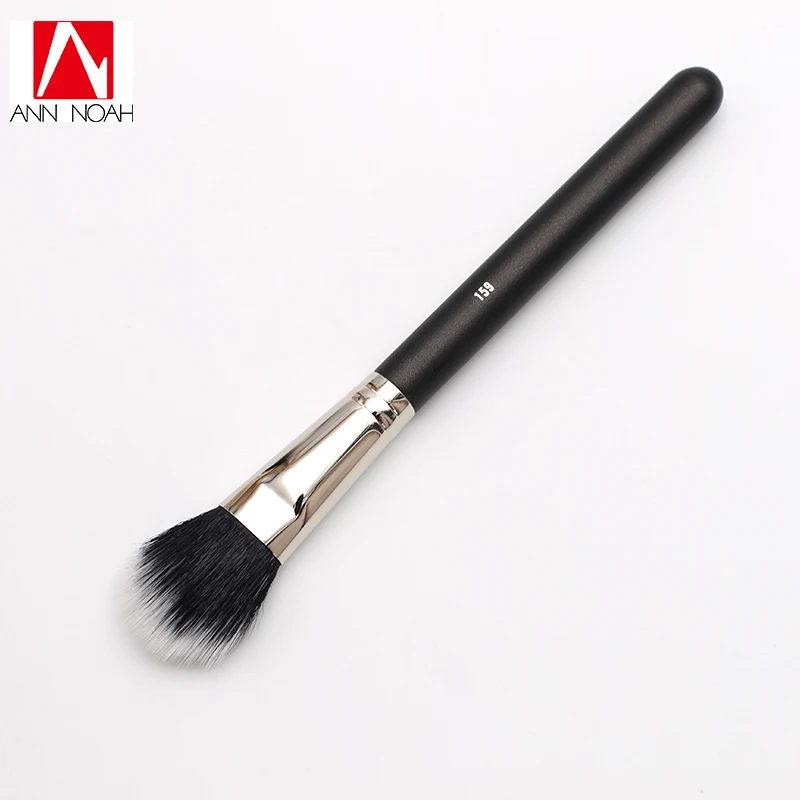 

Professional Black Feature Wood Handle Natural Synthetic Duo Fiber 159 Smooth Refine Paddle Shaped Blush Brush