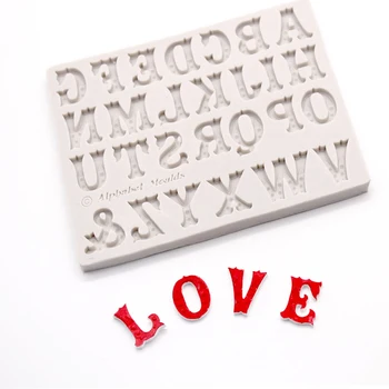 

TPXCKz Bake Mold Alphabet 26 English Letters Shape Silicone Chocolate Cake DIY Handmade Soap Ice Decor Stencil Plate Frame