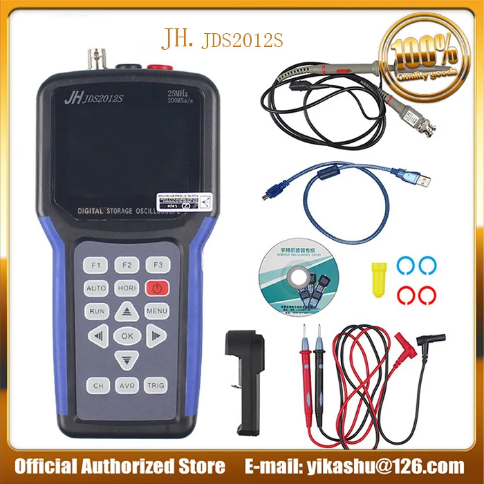 

New Arrival Jinhan JDS2012S Handheld Digital Oscilloscope 200MSa/s Digital Multimeter JDS2012S 1 Channels Handheld Oscilloscope