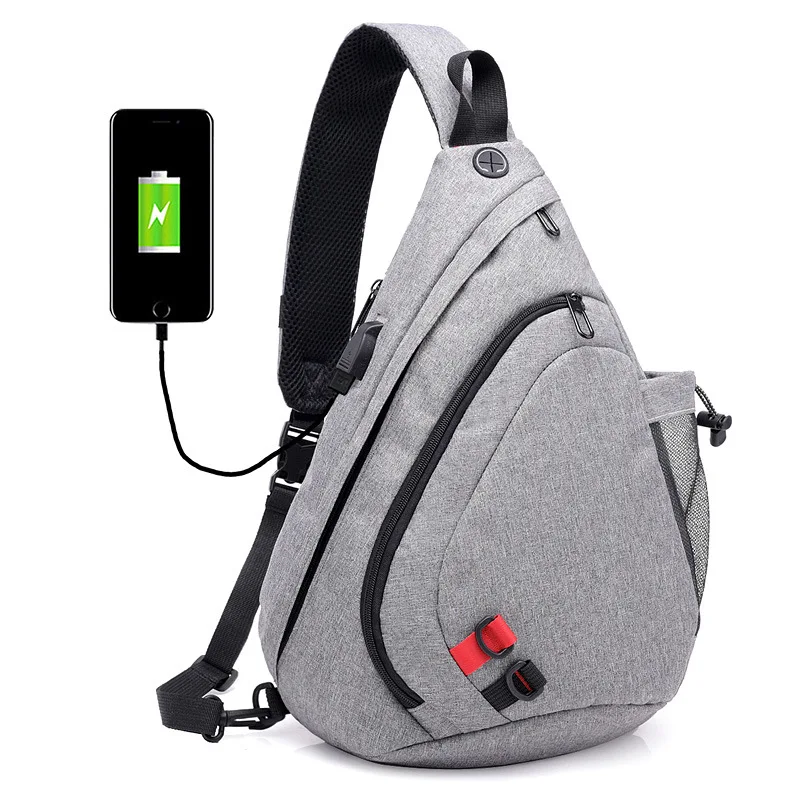 

New Back Pack Travel Men's Crossbody Bags Men's Usb Chest Bag Designer Messenger Bag Canvas Shoulder Bags Diagonal Package