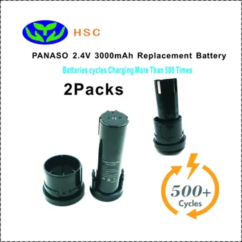 

2PCS PAN2.4A 3000mAh 2.4V NiMh Battery RepLacement for PANASONIC 2.4V Battery EY9021 EY9021B EY903 EY903B