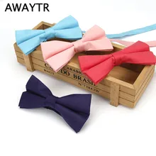 AWAYTR Мужская официальная одежда толстый деловой галстук-бабочка мужской член сплошной цвет хлопок унисекс Англия стильный галстук-бабочка