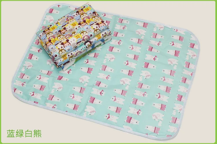 Новорожденный 30x45 см 100% хлопок младенец для детей, EVA водонепроницаемый принт пеленка для кровати пеленания лист коврик покрытие мочи