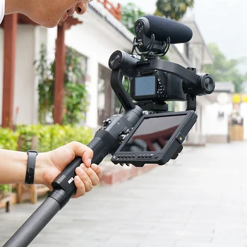 

Professional Carbon Fiber Extension Pole Stick 1/4'' 3/8Thread Stabilizer Rod Monopod For DJI Ronin S Moza Air 2 Stable&Durable