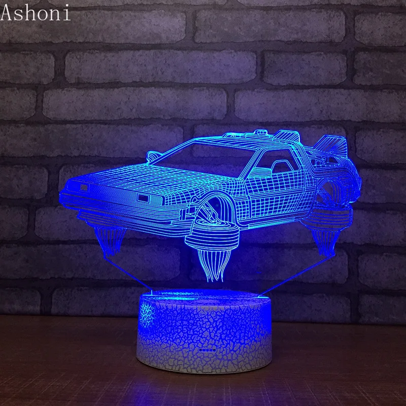 Классический автомобиль форма 3D настольная светодио дный LED ночник 7 цветов Изменение спальня сна освещение домашний декор подарки