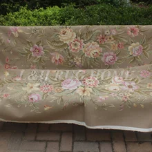 Французский Aubusson ручной тканый чехол для дивана и кресла 1:4 с руки шерсть и шелк aubusson Диван Набор песочный цвет