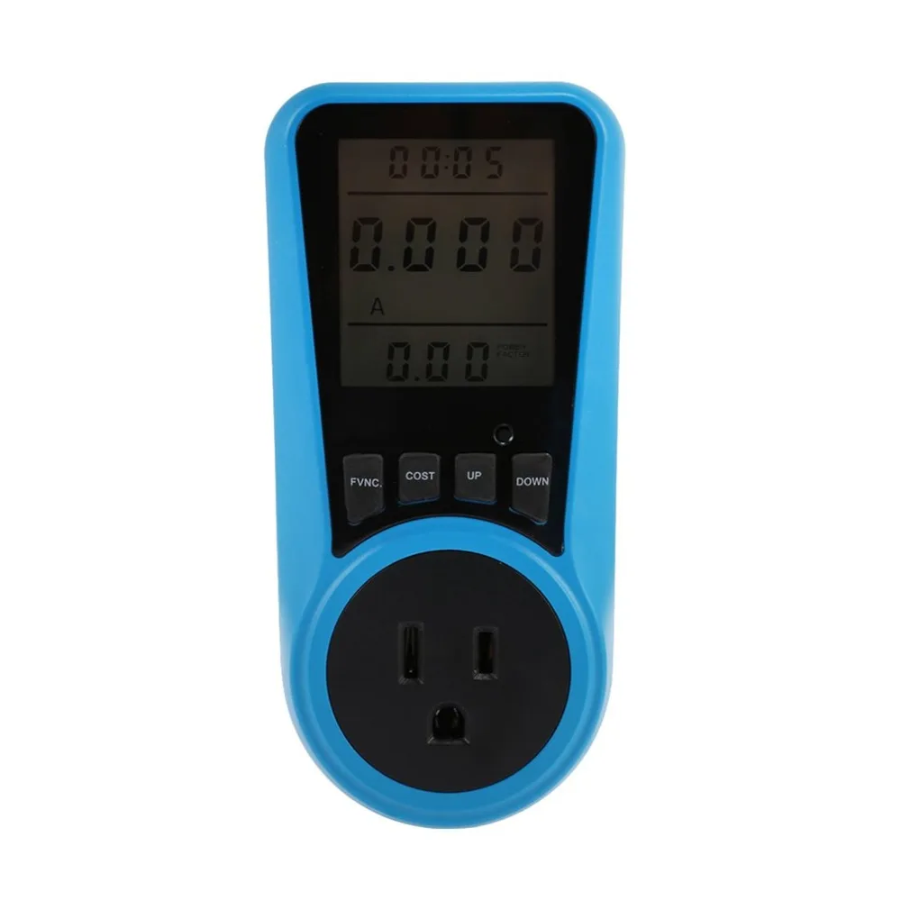 Digital Power Meter Energy Meter Plug in Socket Electric Monitor Meter LCD Socket Household