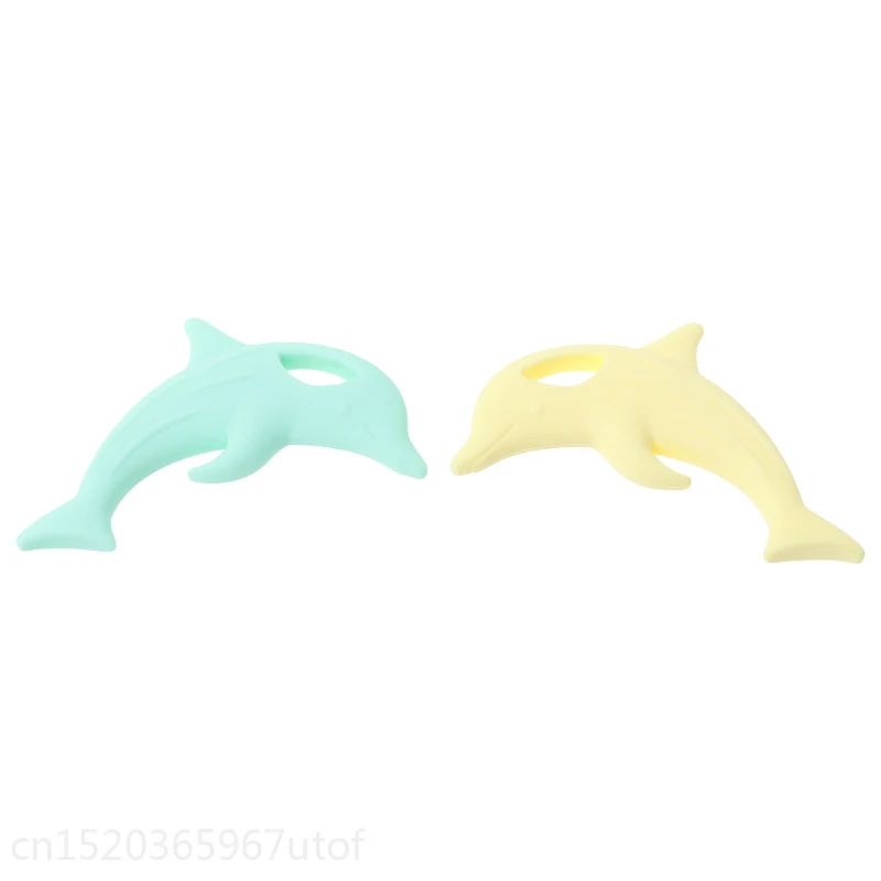 Baby Teether Silicone Cute Dolphin Teething Toy Necklace Newborn Chewing Nursing