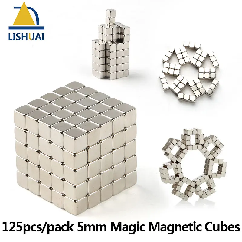 125pcs set 5 5 5mm font b Magic b font Magnetic font b Cubes b font